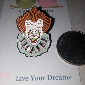 Stephen King IT Clown Floater Halloween Pin Brooch